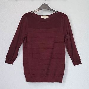 Ann Taylor, Loft, Scoop Neck Sweater, size medium, Burgundy color